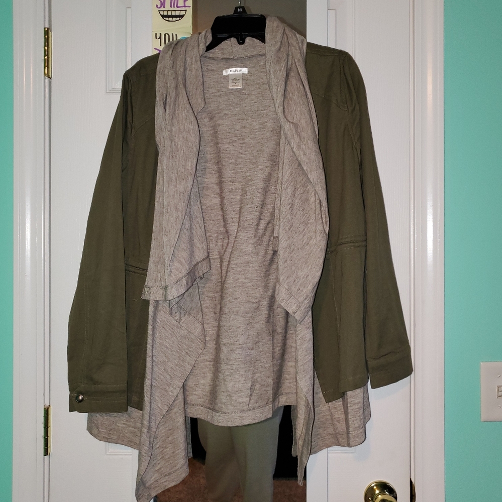 Army Green and Tan Jacket